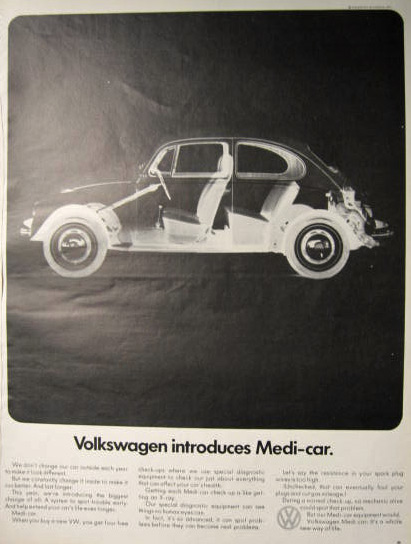 1969 Volkswagen Beetle Ad ~ Introducing Medi-Car