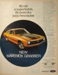 1970 Ford Maverick Grabber Ad ~ Jazzy Firecracker