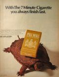 1968 Pall Mall Cigarette Ad ~ Turtle