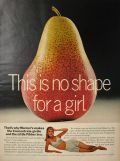 1968 Warner's Little Fibber Bra Ad ~ Peach Shape