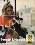 1971 Benson & Hedges Cigarettes Ad ~ Lady Looks at Puppies