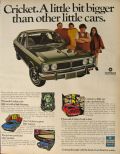1972 Plymouth Cricket Ad ~ A Little Bigger