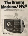 1971 Singer Dream Machine Ad ~ Clock, Radio, TV