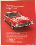 1971 Vintage Red Ford Maverick Ad