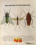 1971 Ortho Insect Spray Ad ~ Fly, Mosquito, Cockroach
