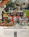 1971 Vintage Pepsi-Cola Ad ~ Tiffany Glasses