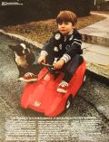 1971 Vintage Eldon Poweride Ride-On Toy Car Ad ~ Boy & Boston Terrier Dog