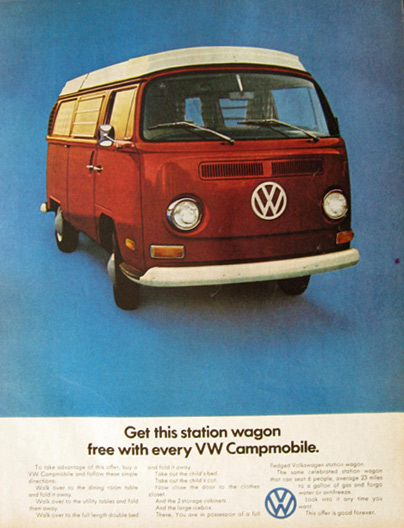 H276 Chrome Advertising Postcard 3x5 Howard Johnson Bloomington IN VW bus in lot 