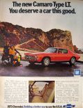 1973 Chevy Camaro Type LT Ad ~ Zuma Beach, CA