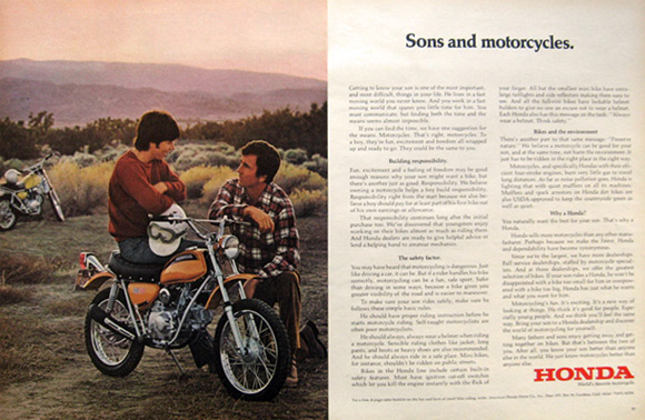 1971 HONDA SL70 SL 70 MINI BIKE MOTORCYCLE A3 POSTER AD ADVERT ADVERTISEMENT 