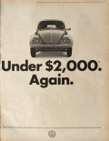 1973 VW Volkswagen Beetle Ad ~ Under $2,000. Again.