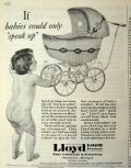 1930 Vintage Lloyd Baby Carriage Ad ~ If Babies Could "Speak Up"