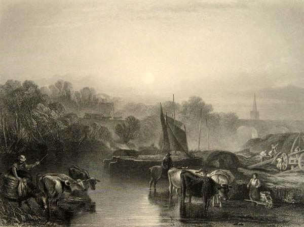1865 Abingdon England Antique Print