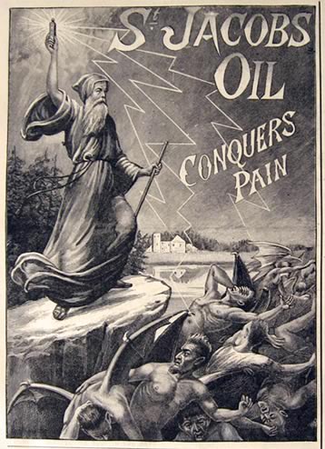 1894 St. Jacob's Oil Pain Relief Ad ~ Zeus & Winged Creatures, Vintage ...