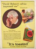 1927 Lucky Strike Ad ~ David Belasco