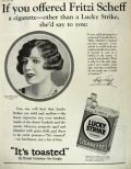 1927 Lucky Strike Ad ~ Fritzi Scheff