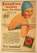 1931 Lucky Strike Ad ~ Woman in Vintage Bathing Suit