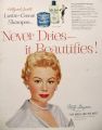 1956 Lustre Creme Ad ~ Mitzi Gaynor