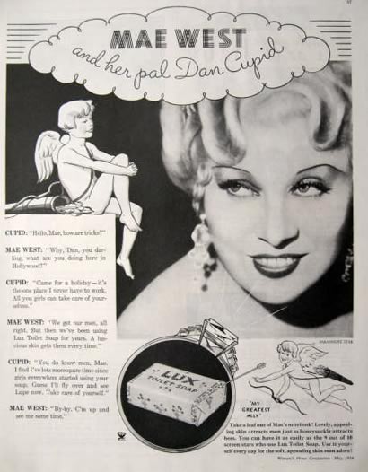 1934 Lux Soap Ad ~ Mae West Photo