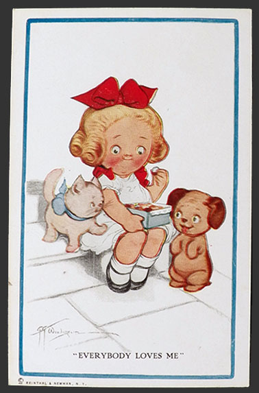 Grace Wiederseim Postcard ~ Everybody Loves Me