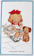 Grace Wiederseim Postcard ~ Everybody Loves Me