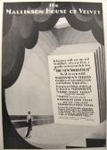 1929 Mallinson's Silks House of Velvet Ad ~ Great Deco Art