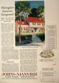 1928 Johns Manville Asbestos Ad ~ Pleasantville NY Home