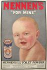 1907 Mennen's Talcum Powder Ad ~ Adorable Baby