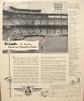 1949 Mercantile Commerce Ad ~ Sportsman's Park Photo ~ St. Louis Cardinals & Browns