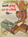 1953 Milky Way Ad ~ Out On a Limb