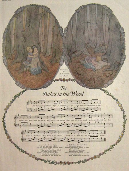 1922 Babes in The Wood Music ~ Willebeek Le Mair Illustration