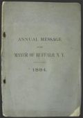 1884 Buffalo NY Mayor's Annual Message ~ Jonathan Scoville Signed