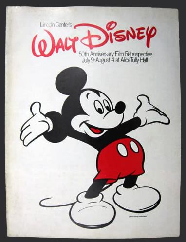 1973 Walt Disney 50th Anniversary Film Retrospective Program ~ Lincoln Center