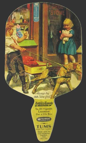 Vintage Tums Advertising Fan