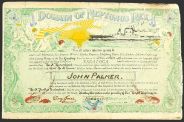 1929 Domain of Neptunus Rex ~ Sailor's Card ~ John Palmer, USS Saratoga