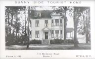 Vintage Business Card ~ Sunny Side Cabins, Utica, NY