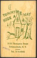 Tommy's Hideaway Schenectady NY ~ Bawdy Poem ~ Vintage Business Card 1940's/1950's