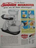 1954 Vintage Sunbeam Mixmaster Ad ~ Advantages