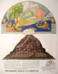 1929 Mohawk Rugs & Carpets Ad ~ Willy Pogany Sailboat, Castle