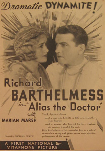 Alias the Doctor, Richard Barthelmess 1932 Movie Ad