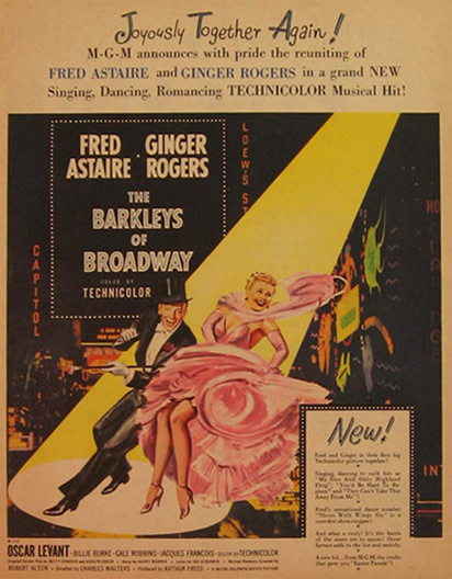 Barkleys of Broadway, Fred Astaire Ginger Rogers 1949 Movie