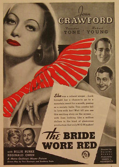 The Bride Wore Red, Joan Crawford 1937 Movie Ad