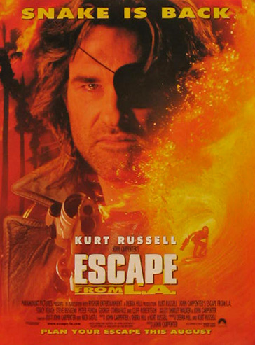 Escape From L.A., Kurt Russell 1996 Vintage Movie Ad