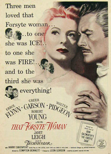 That Forsyte Woman, Errol Flynn 1949 Movie Ad