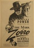 The Mark of Zorro, Tyrone Power 1940 Vintage Movie Ad