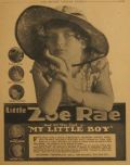Zoe Rae "My Little Boy" 1917 Silent Movie Ad