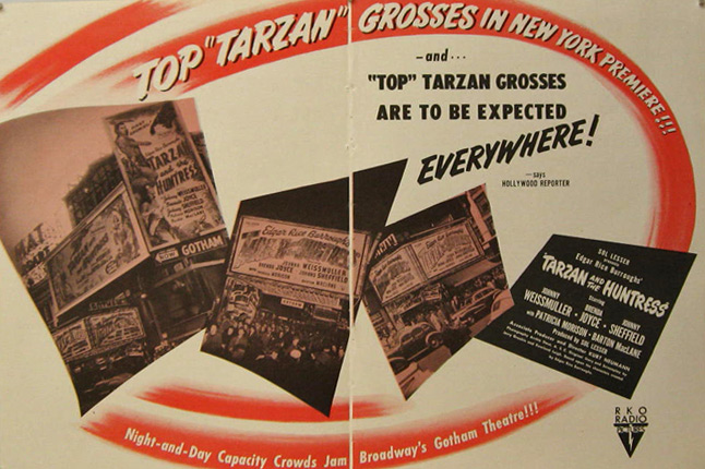 Tarzan & The Huntress 1947 Vintage Movie Ad