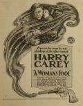 A Woman's Fool Harry Carey 1918 Movie Ad ~ Lionel Reiss Art