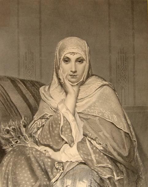 Antique Print ~ Steel Engraving ~ Muslim, Middle Eastern Woman