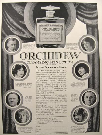 1927 Orchidew Cleanser Ad ~ WC Fields Photo